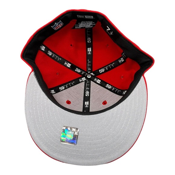 New Era 59FIFTY Kansas City Chiefs Super Bowl LVII Patch Fitted Hat Cap 7-3/8 - Picture 7 of 7